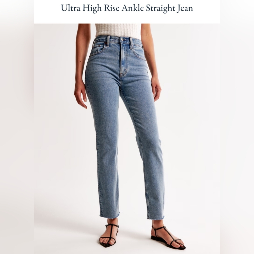Abercrombie & Fitch Curve Love The Ankle Straight Ultra High Rise 26/2L